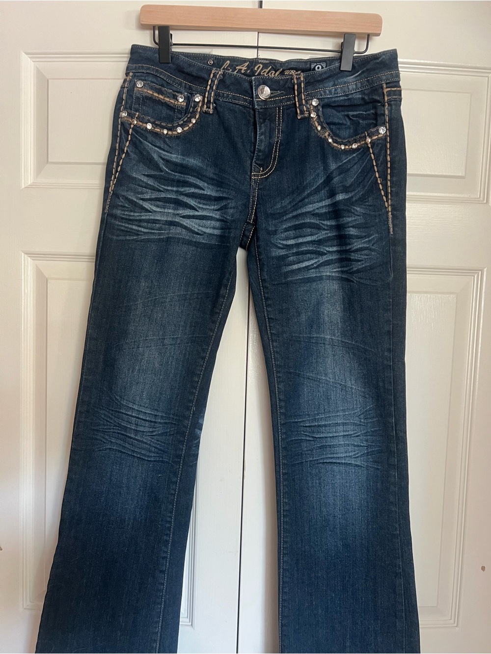 L.A. Idol Women's Denim Straight Leg 5 Pocket Jeans Size 9 NWOT